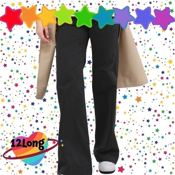 12 LONG Black Gap Flare Pants with Washwell - Picture 2 of 4